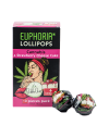 Sucettes au CBD avec chewing-gum goût cheesecake à la fraise
