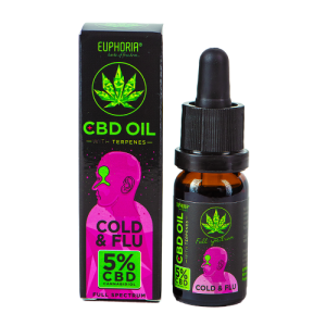 Huile de CBD 5 % avec terpènes « Cold & Flu » (EUPHORIA)