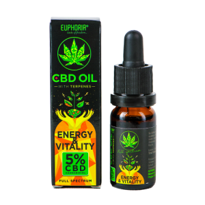 Huile de CBD 5 % avec terpènes « Energie et Vitalité » (EUPHORIA)