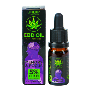 Huile de CBD 5 % avec terpènes « Memory & Focus » (EUPHORIA)