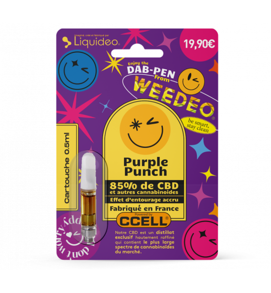 Cartouche 85% CBD - Purple Punch - Weedeo - 0,5ml
