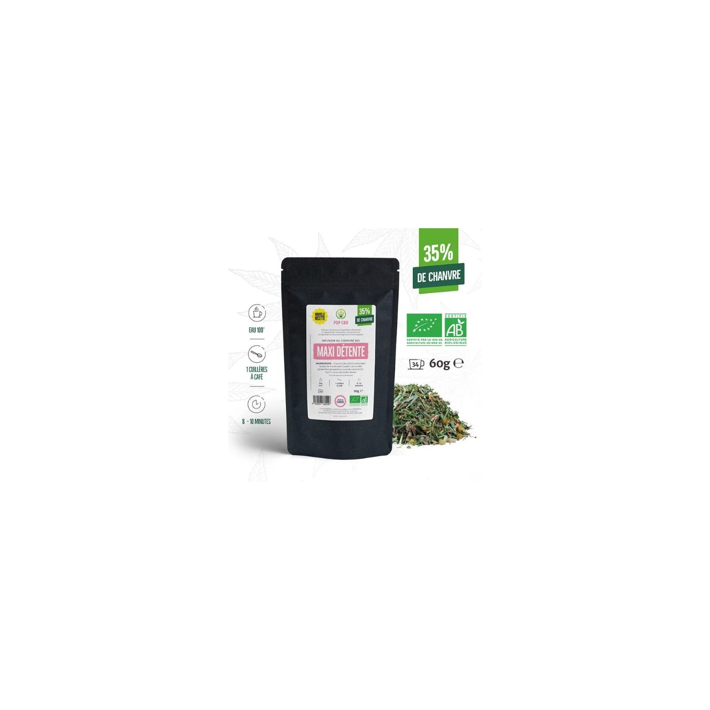 Relaxing organic herbal tea