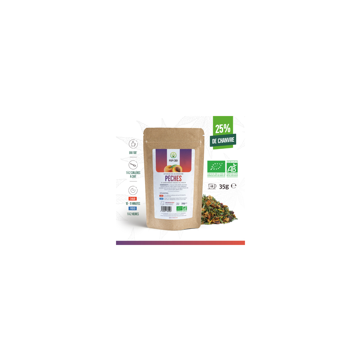 Organic peach infusion