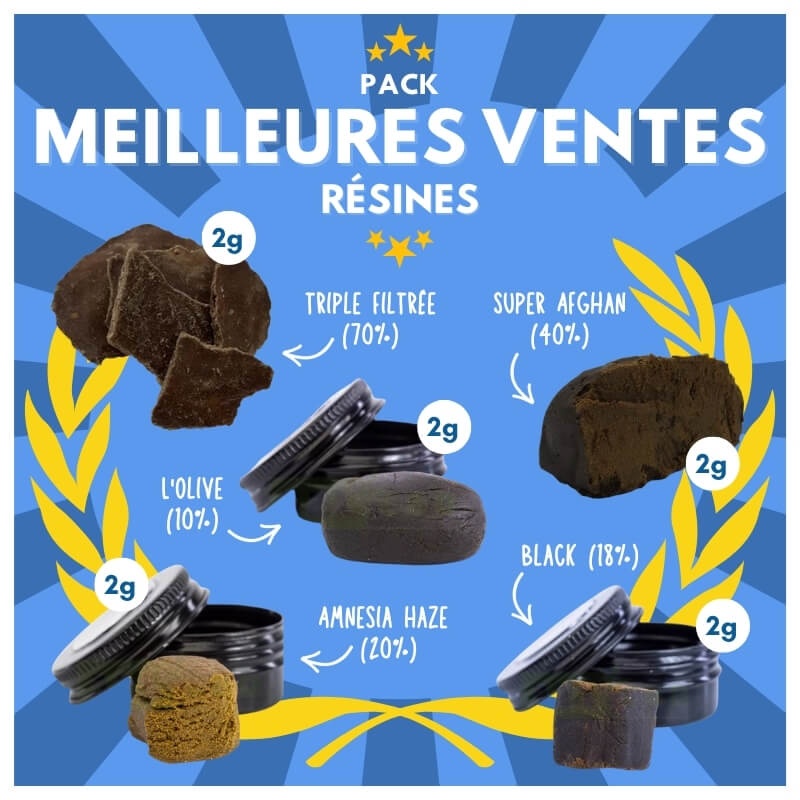 Pack CBD Meilleures Ventes Résines 