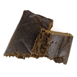 CBD Hash Super Afghan (40%) side view compact material rich in detail