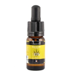CBD Öl Chanvréo Broad Spectrum (15%) Produktansicht mit präziser Pipette