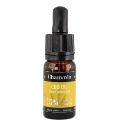 CBD Oil Chanvréo Broad Spectrum (5%) product view with precise dropper