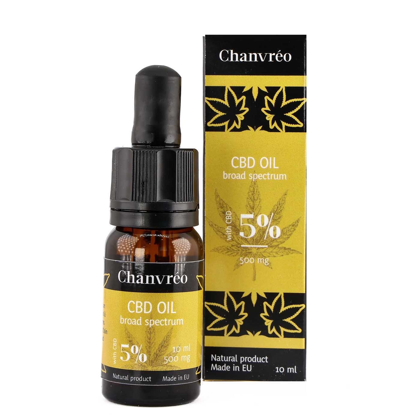 CBD Öl Chanvréo Broad Spectrum (5%) 10ml Flasche leichtes und ausgewogenes CBD Öl
