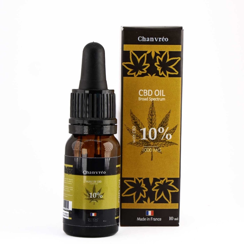 Huile CBD Chanvréo Broad Spectrum (10%) flacon 10ml huile équilibrée et polyvalente