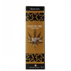 CBD Öl Chanvréo Broad Spectrum (30%) Verpackung mit Flasche hochwertiges Produkt