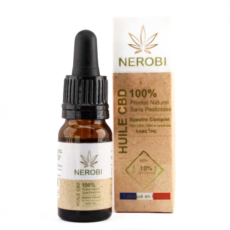 CBD Oil Nerobi Full Spectrum (10%) 10ml bottle balanced and full spectrum CBD oil