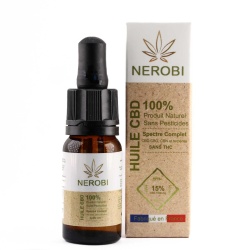 Huile CBD Nerobi Full Spectrum (15%) flacon 10ml huile équilibrée aux effets complets