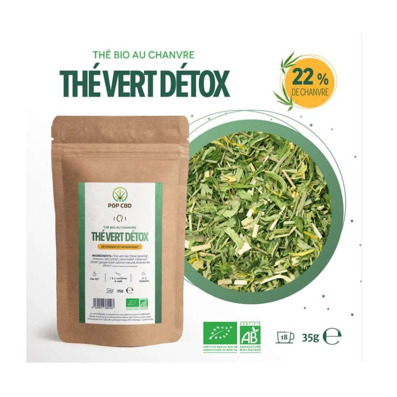 Thé vert bio Detox au CBD