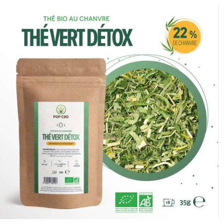 Thé vert bio Detox au CBD